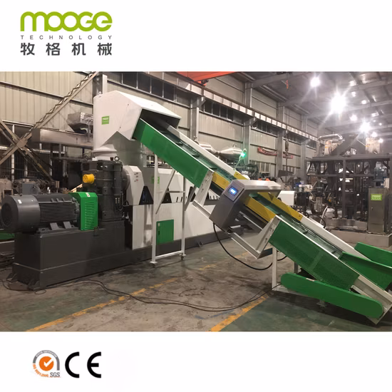 Residuos PP/PE/LDPE/HDPE/BOPP/PA/PVC/ABS/PS/PC/EPE/EPS/PET Escamas de película Jumbo Bolsa tejida Línea granuladora de plástico Planta peletizadora Máquina granuladora de reciclaje