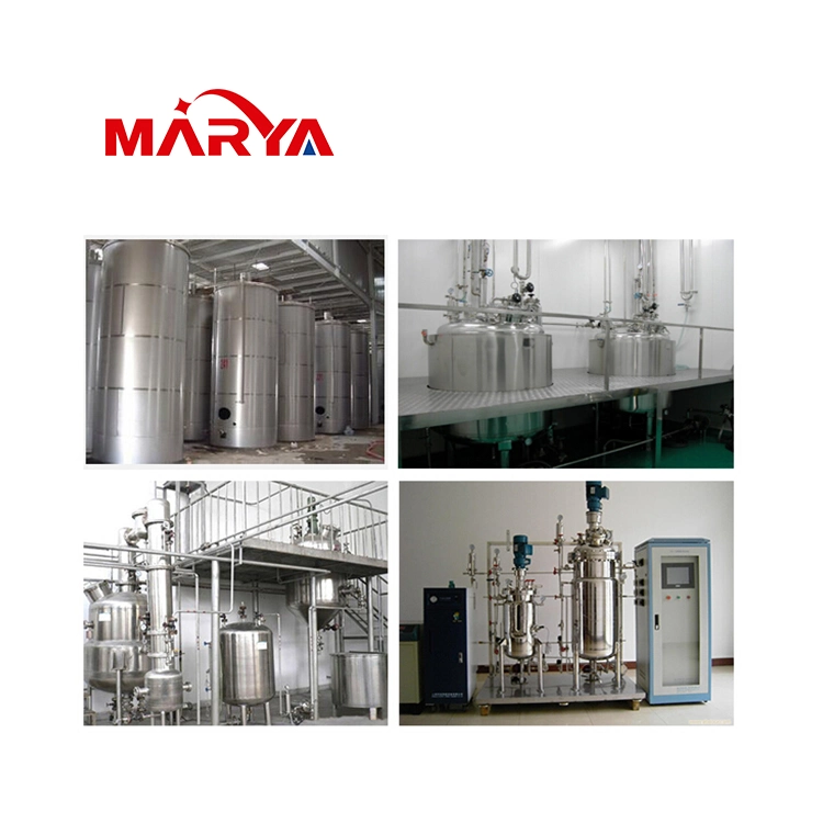 GMP Sanitary Steam Electric Heating and Cooling Double Jacketed Aging Fermentation Reactor Mixing Balance Buffer Fermenter Fermentor Storage Tank