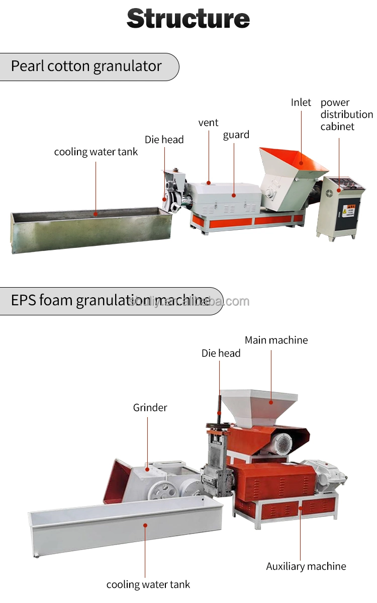 Chinese Manufacturer EPS Plastic Foam Hot Melt Machine Machinery for Recycle